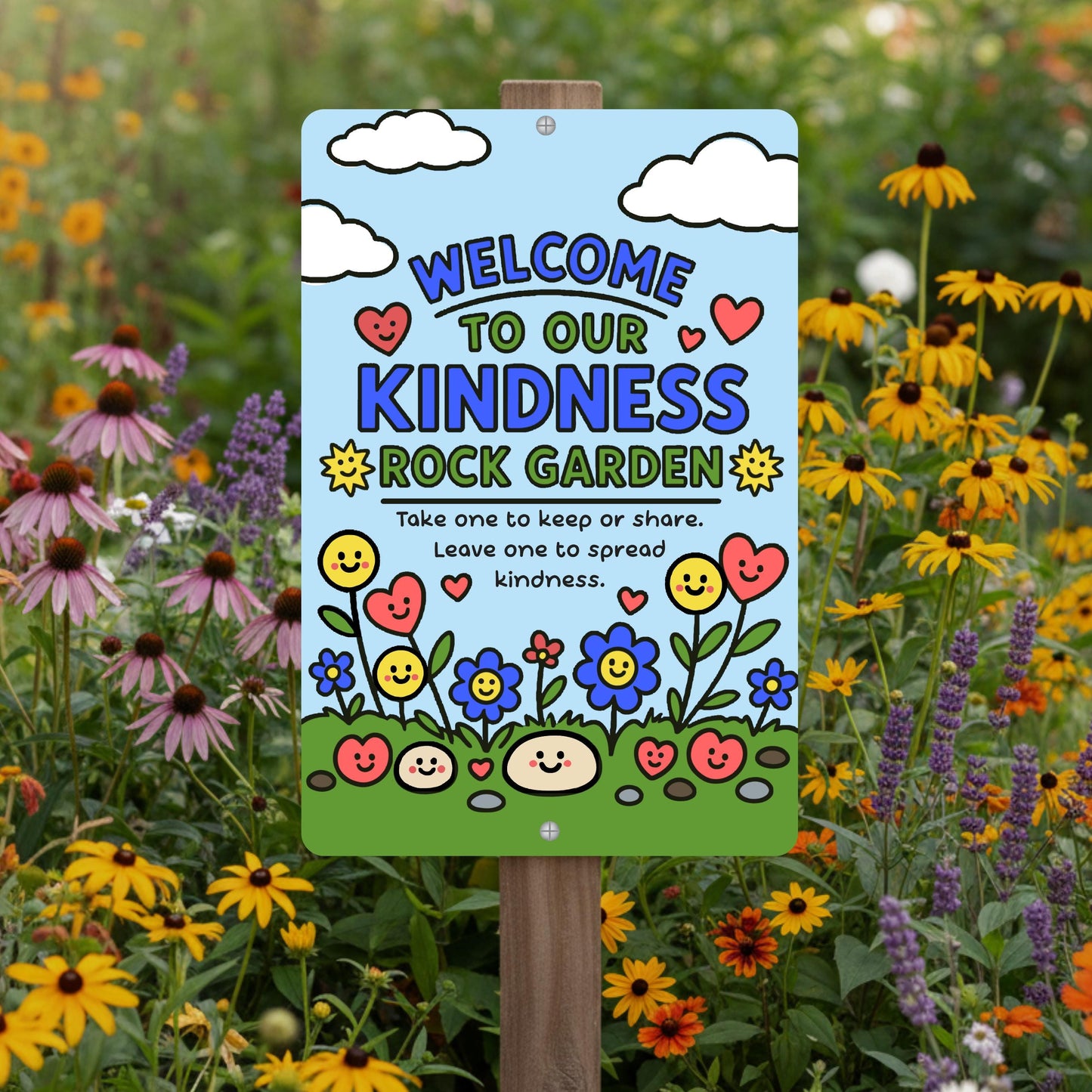 Kindness Rocks Garden Sign