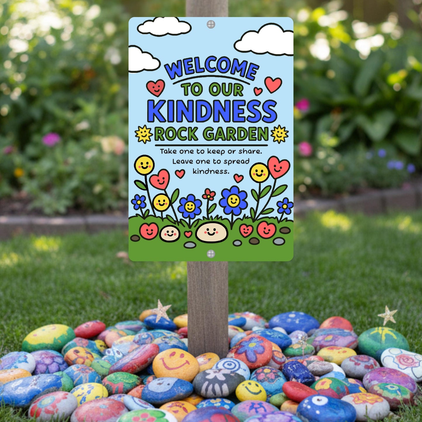 Kindness Rocks Garden Sign