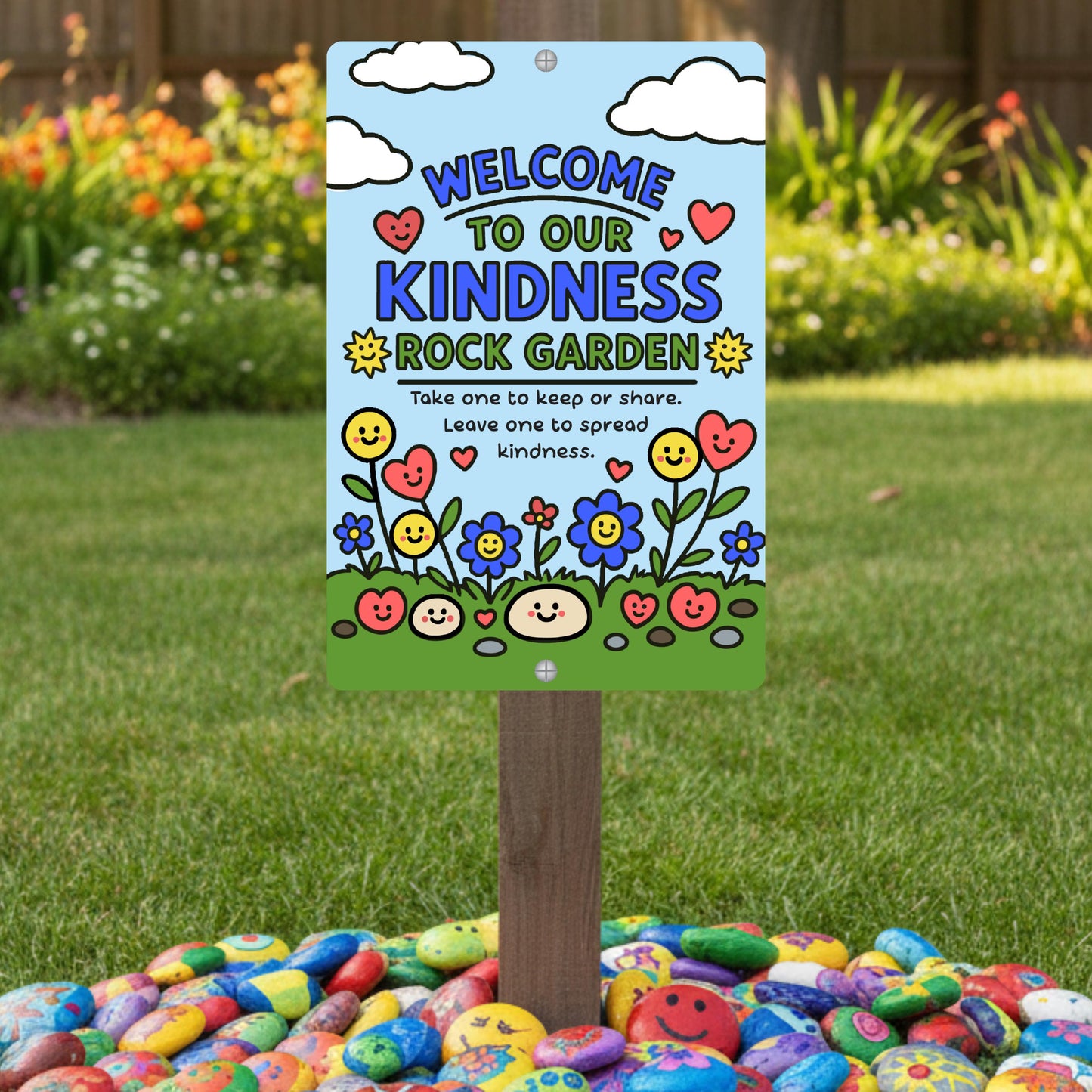 Kindness Rocks Garden Sign