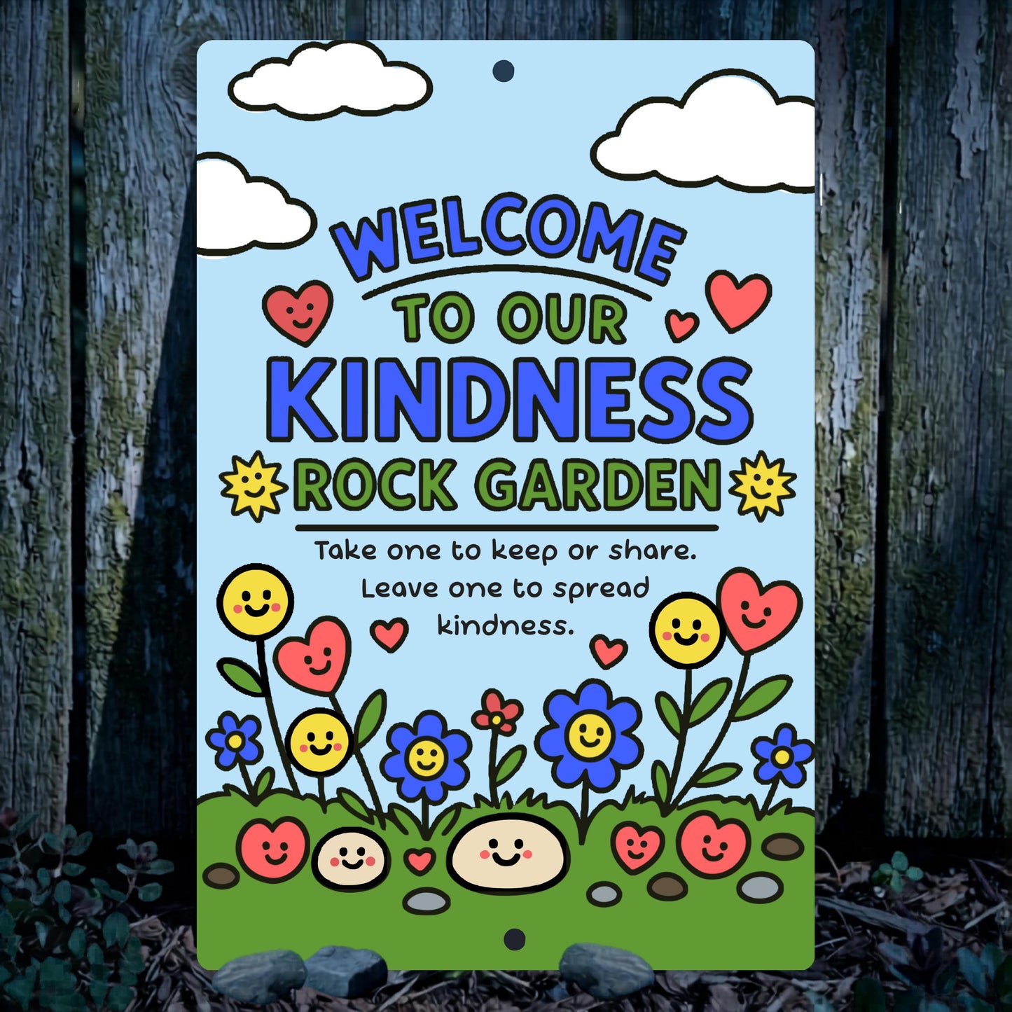 Kindness Rocks Garden Sign