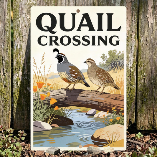 Quail Crossing Habitat Sign