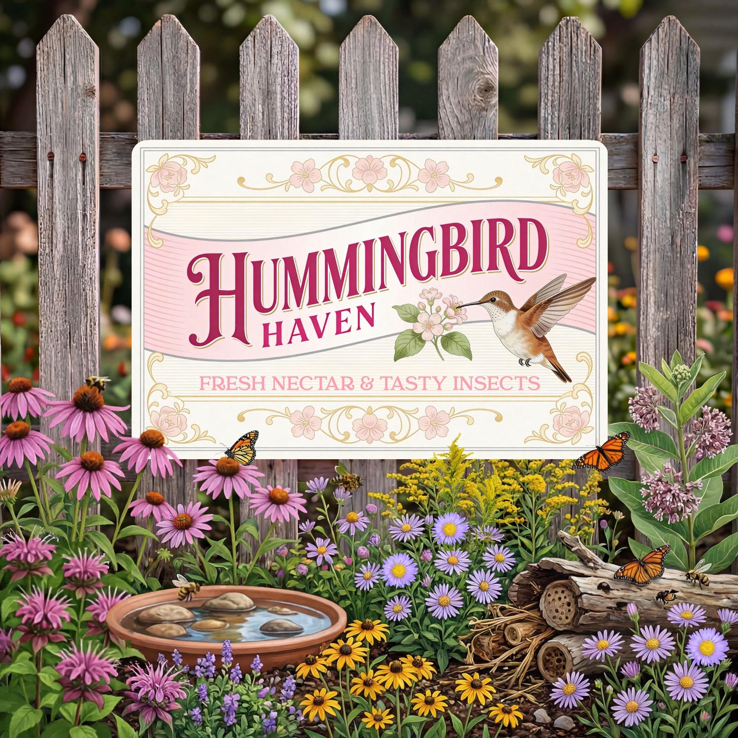 Hummingbird Haven Pollinator Habitat Sign