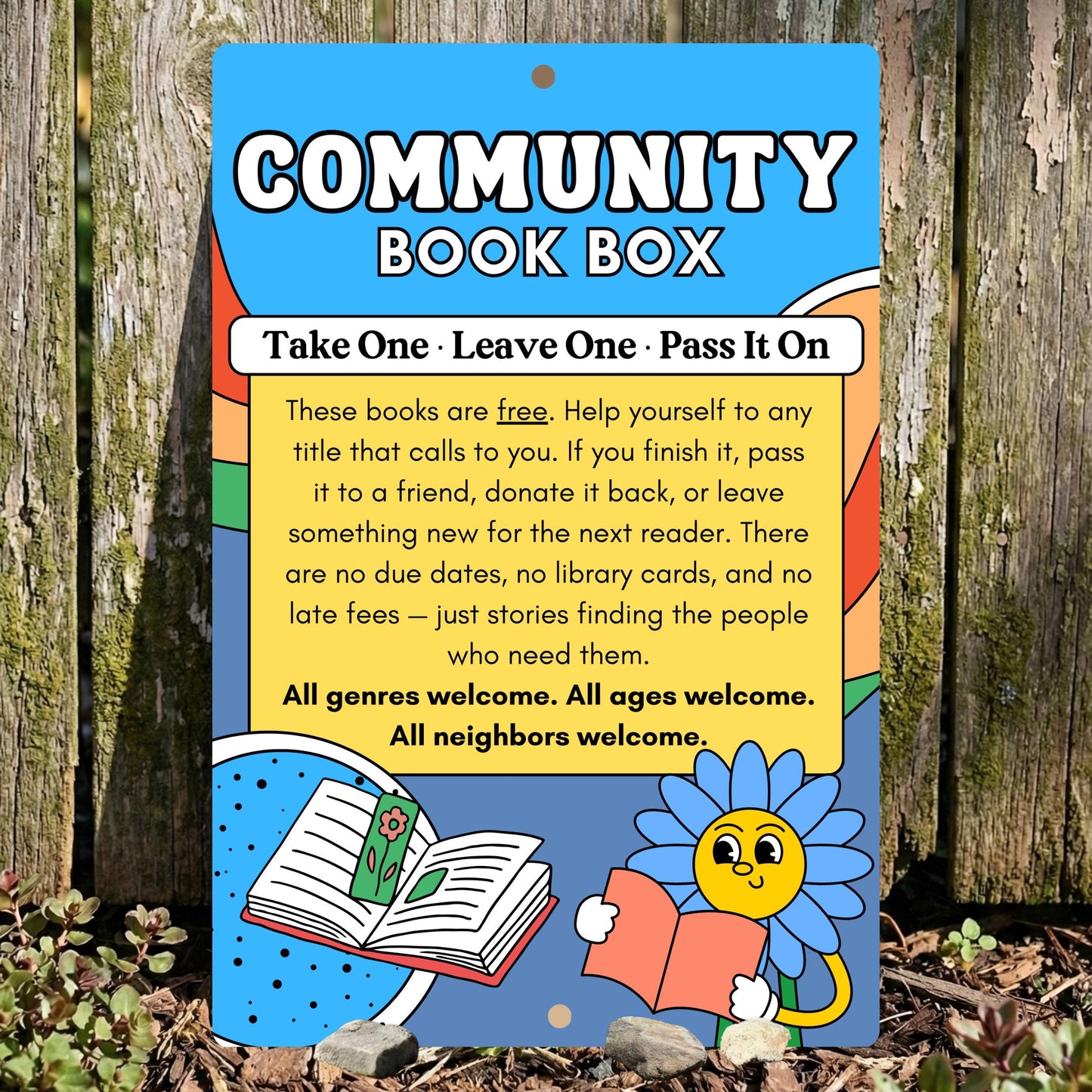 Community Book Box Sign