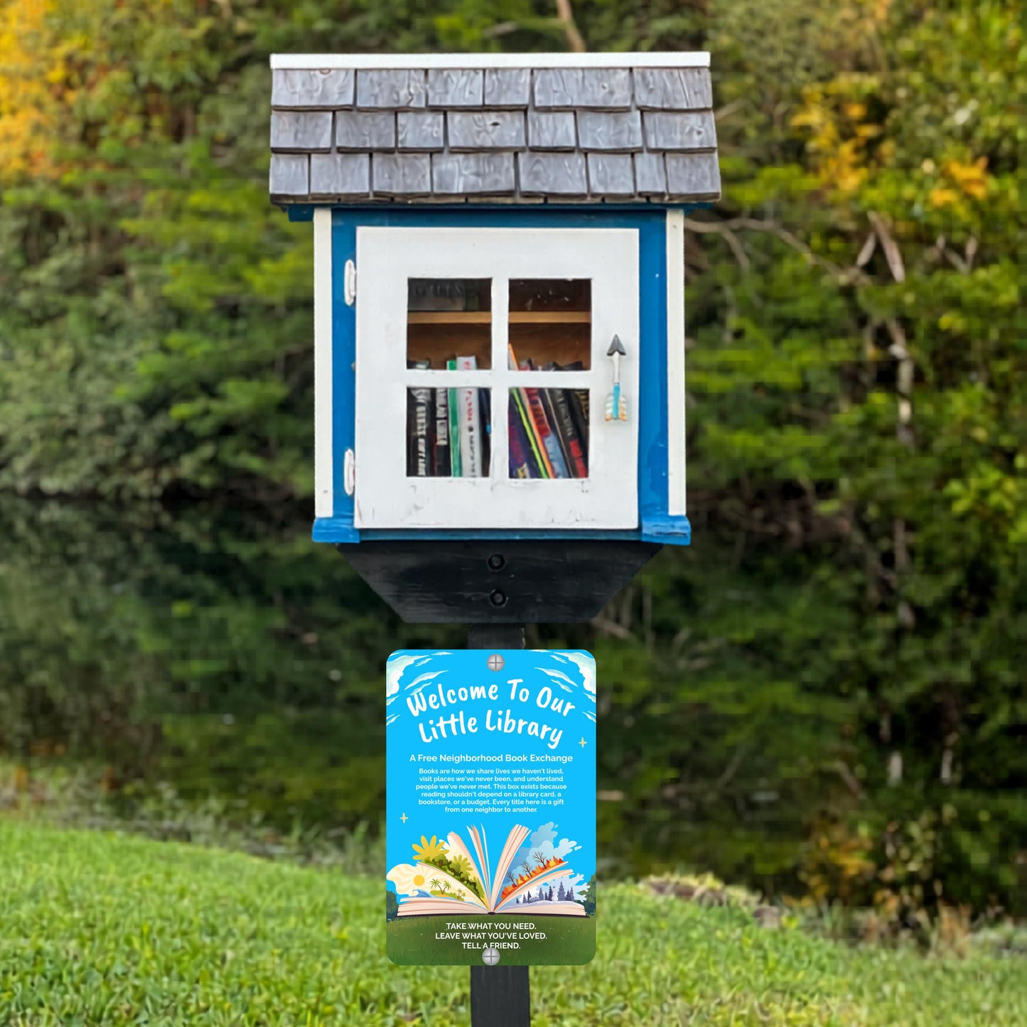 Library Welcome Sign