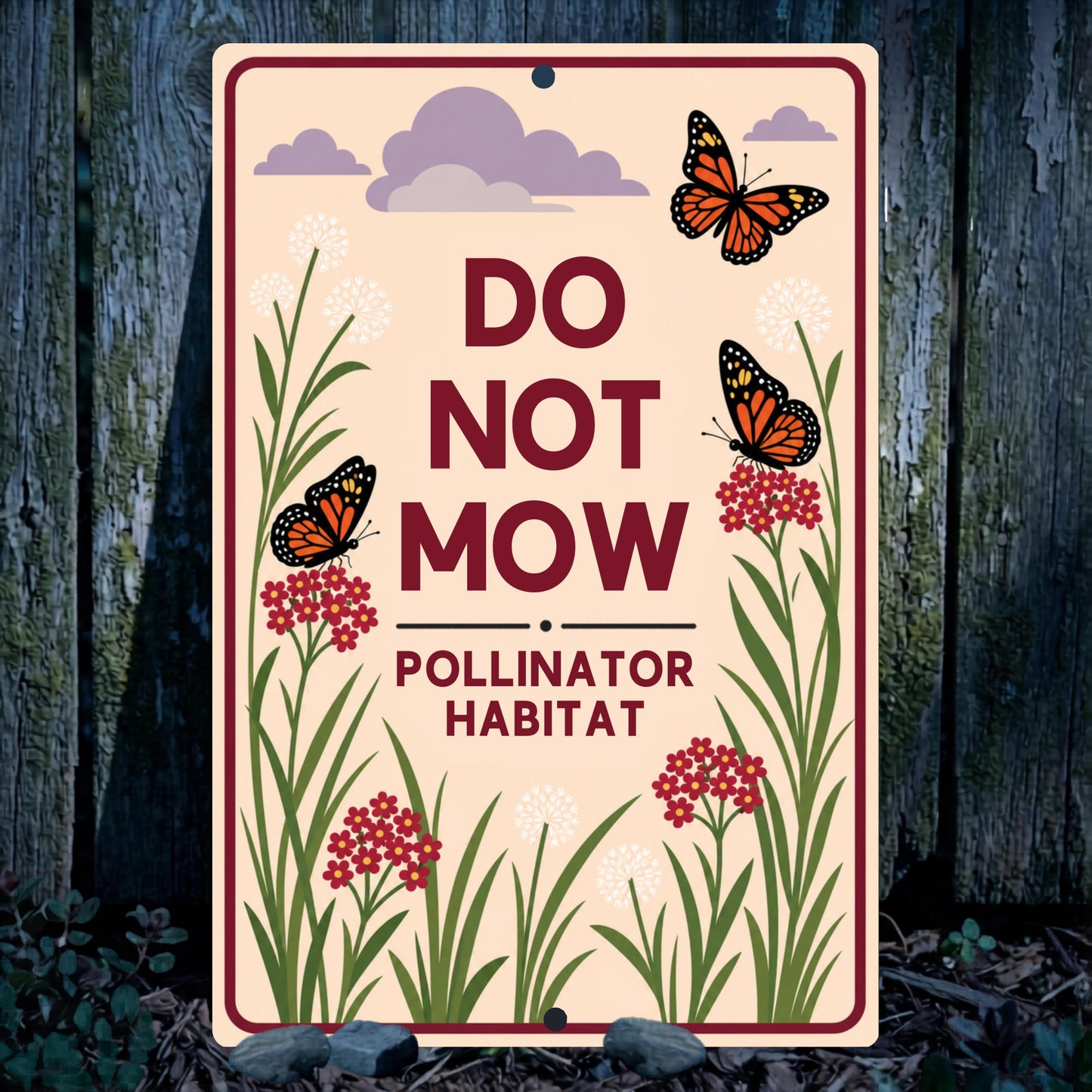Do Not Mow Pollinator Habitat Sign