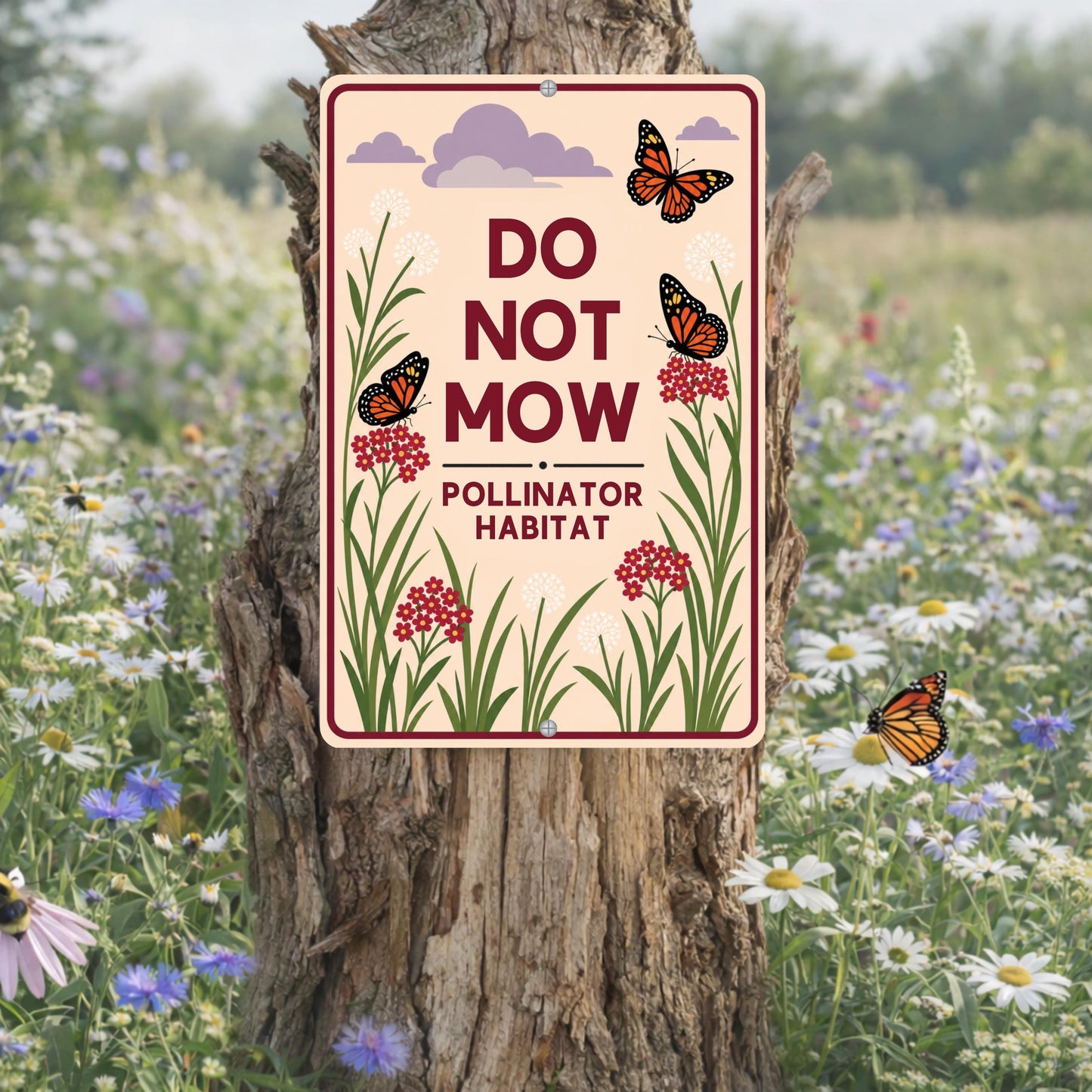 Do Not Mow Pollinator Habitat Sign