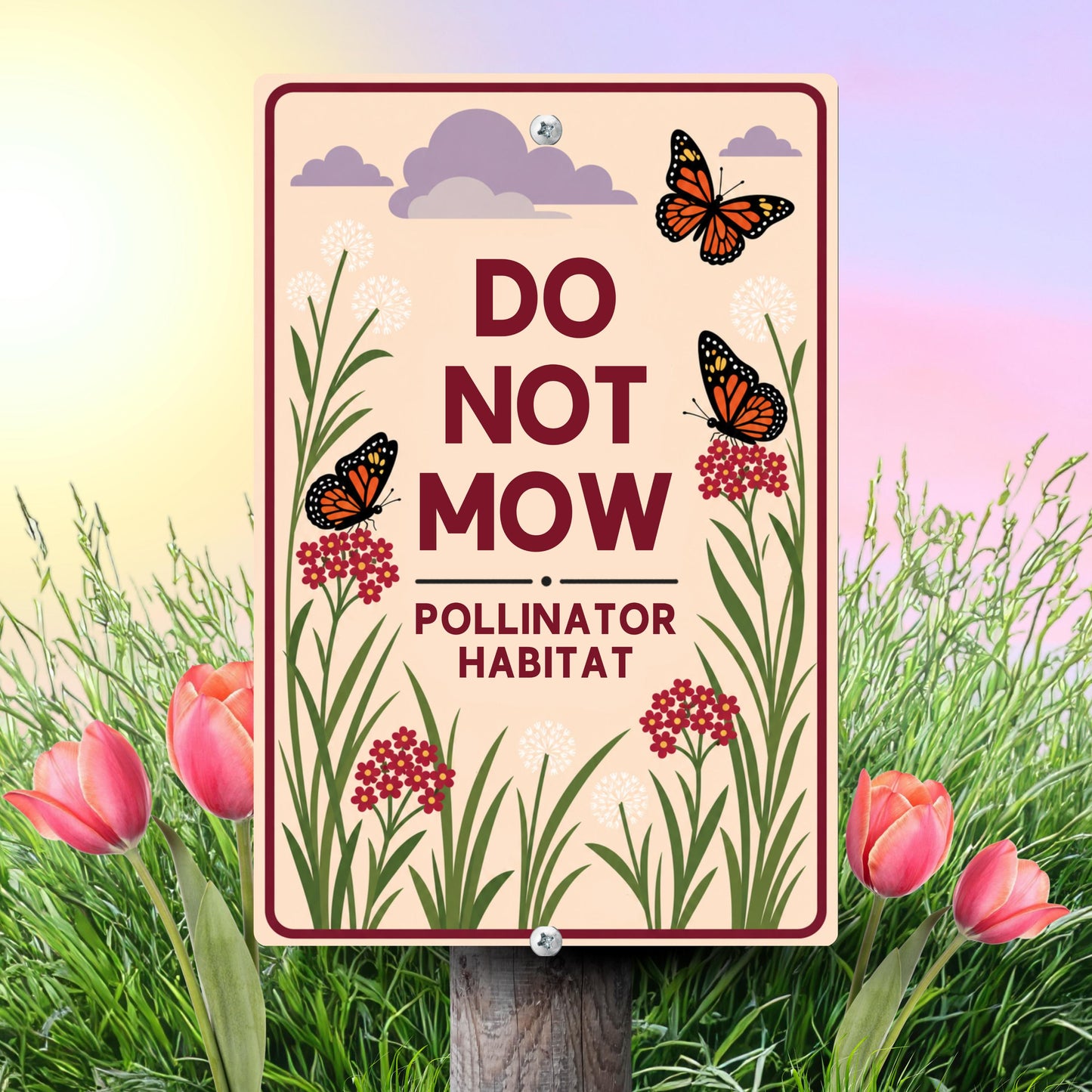 Do Not Mow Pollinator Habitat Sign