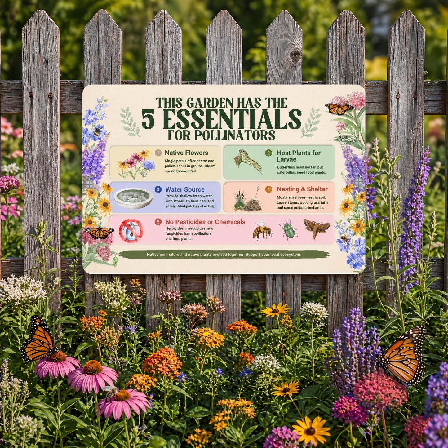 Pollinator Essentials Habitat Sign