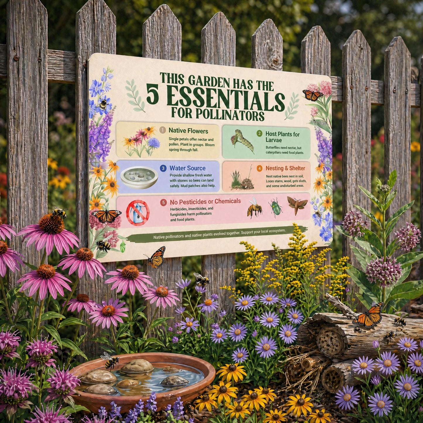 Pollinator Essentials Habitat Sign