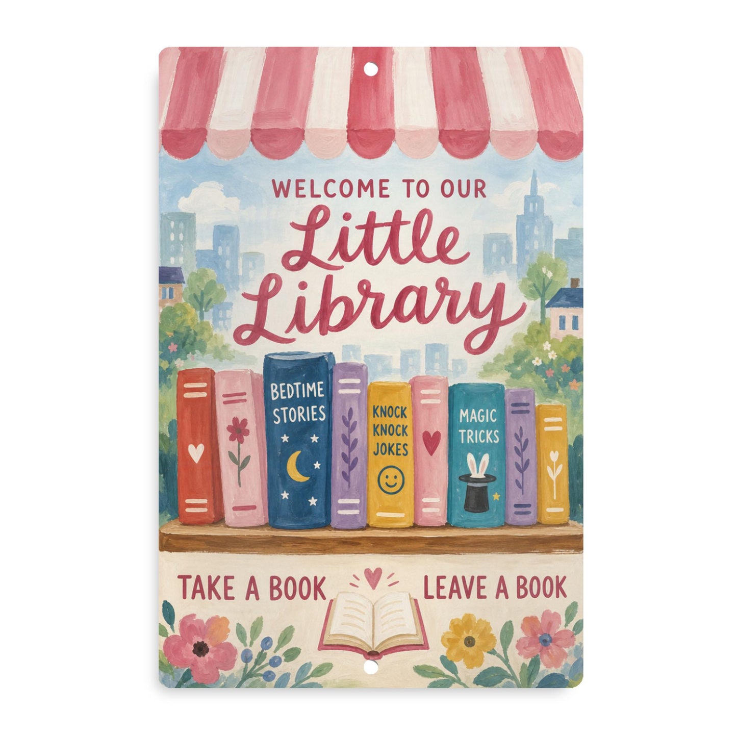 Welcome To Our Library Sign