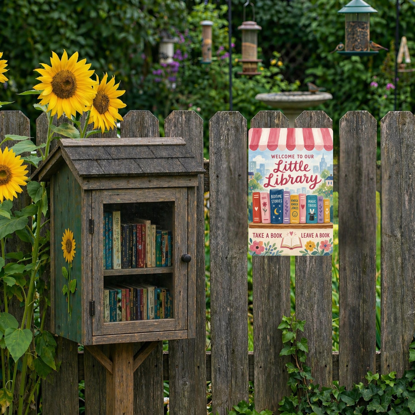 Welcome To Our Library Sign