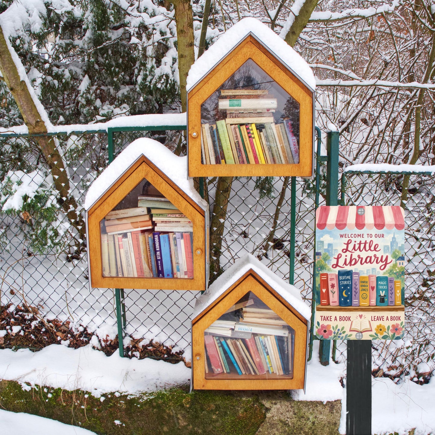 Welcome To Our Library Sign