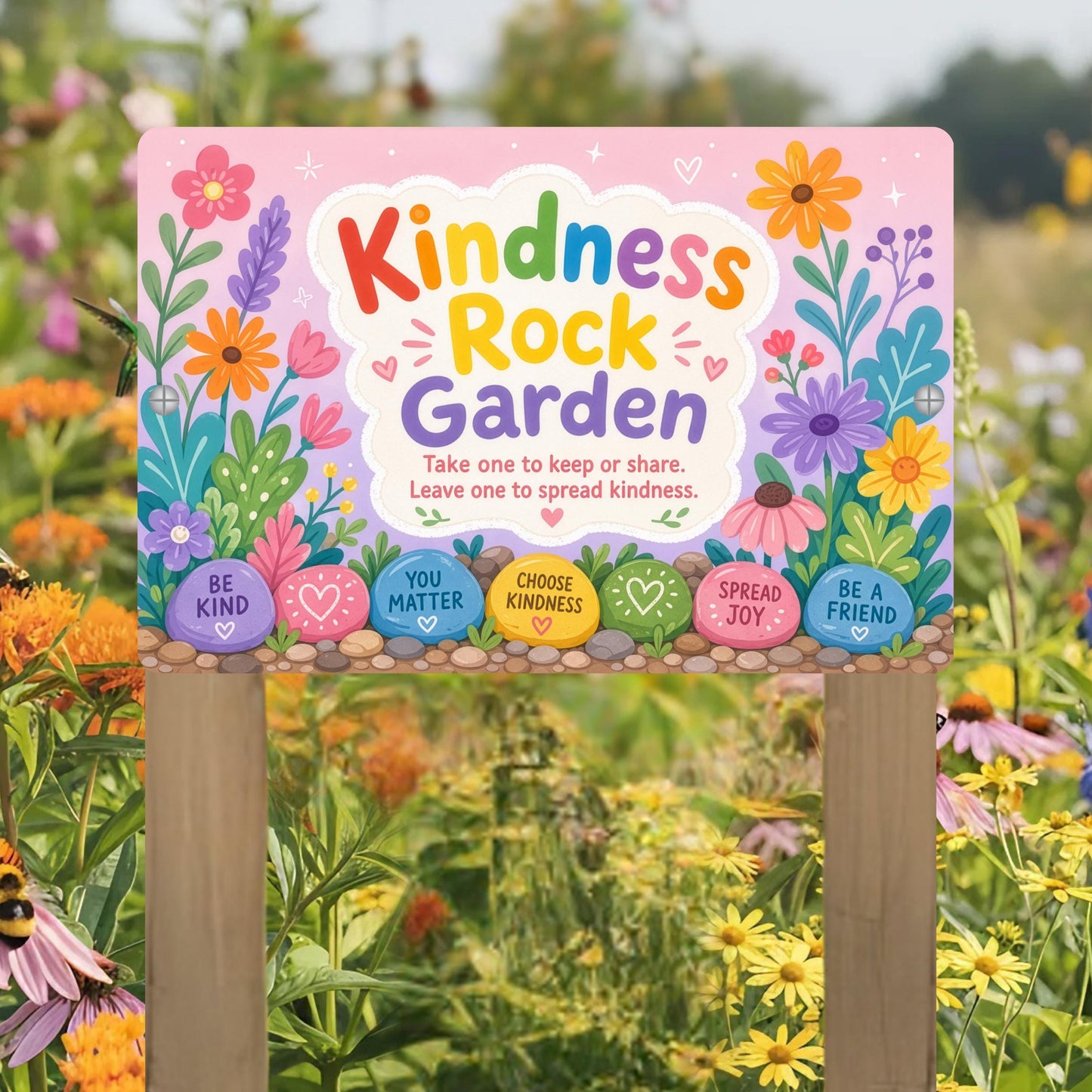 Kindness Rock Garden Sign