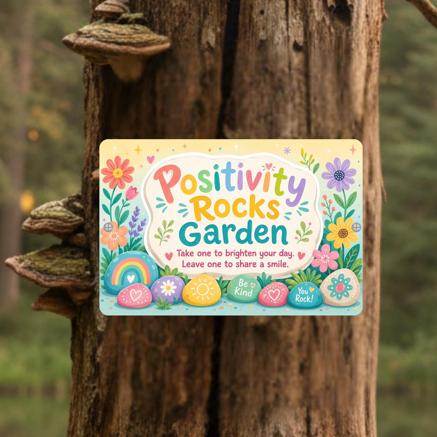 Positivity Rocks Garden Sign