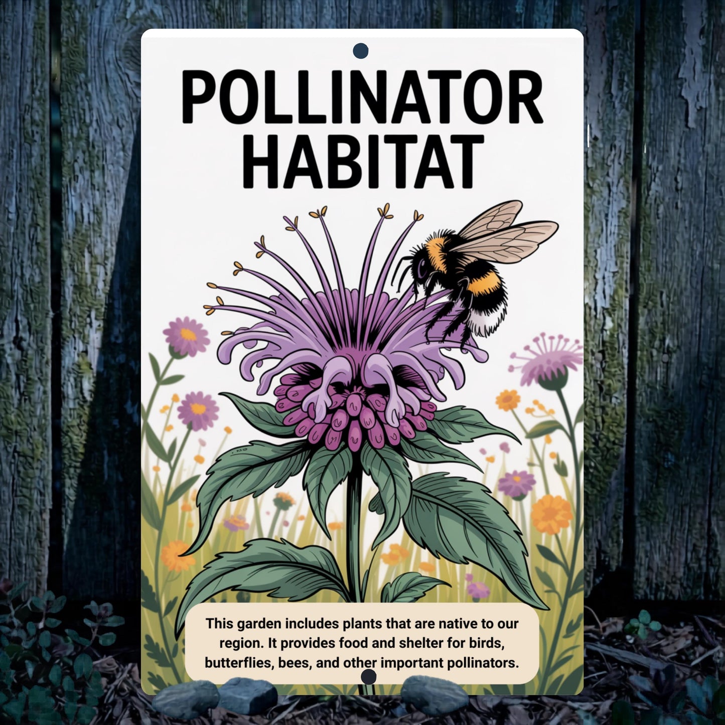 Native Plant Pollinator Habitat Sign