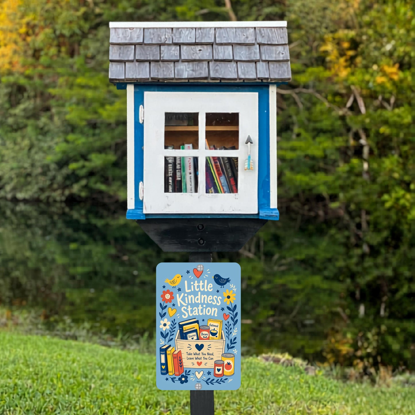 Little Kindness Station Metal Sign