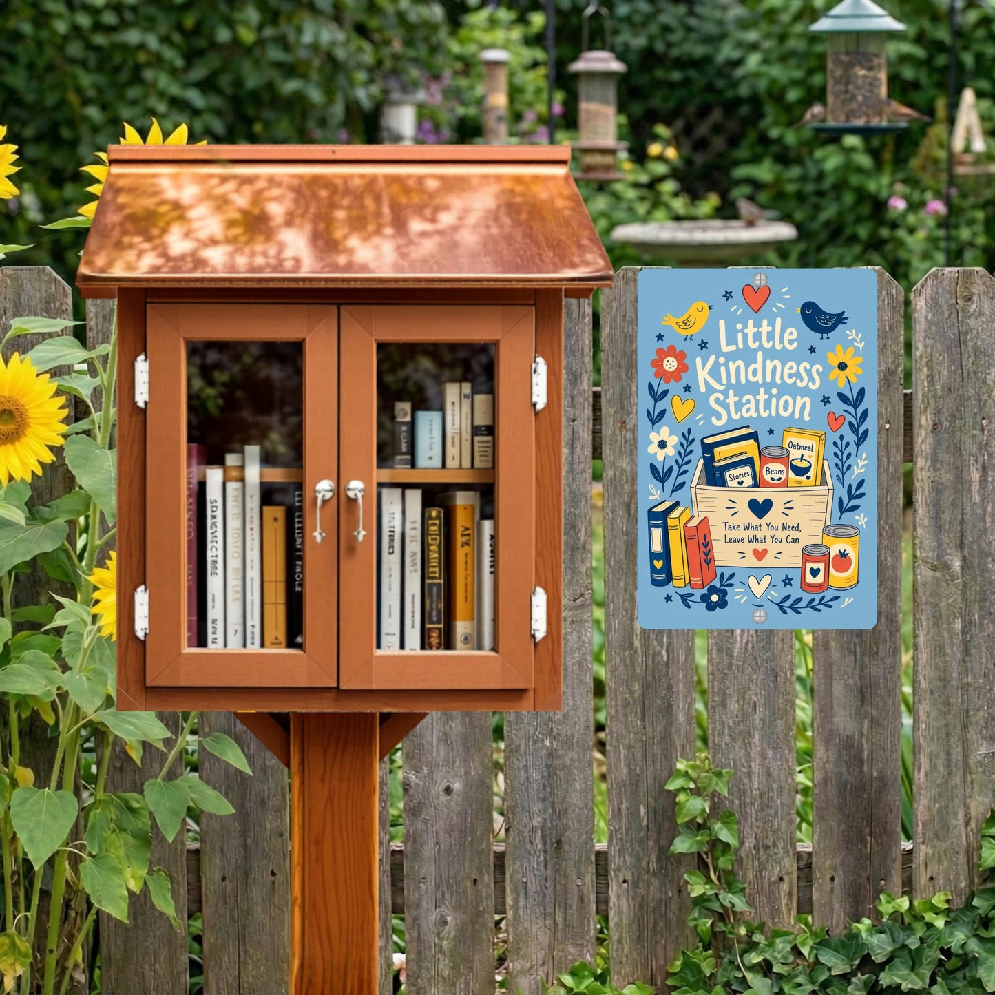 Little Kindness Station Metal Sign