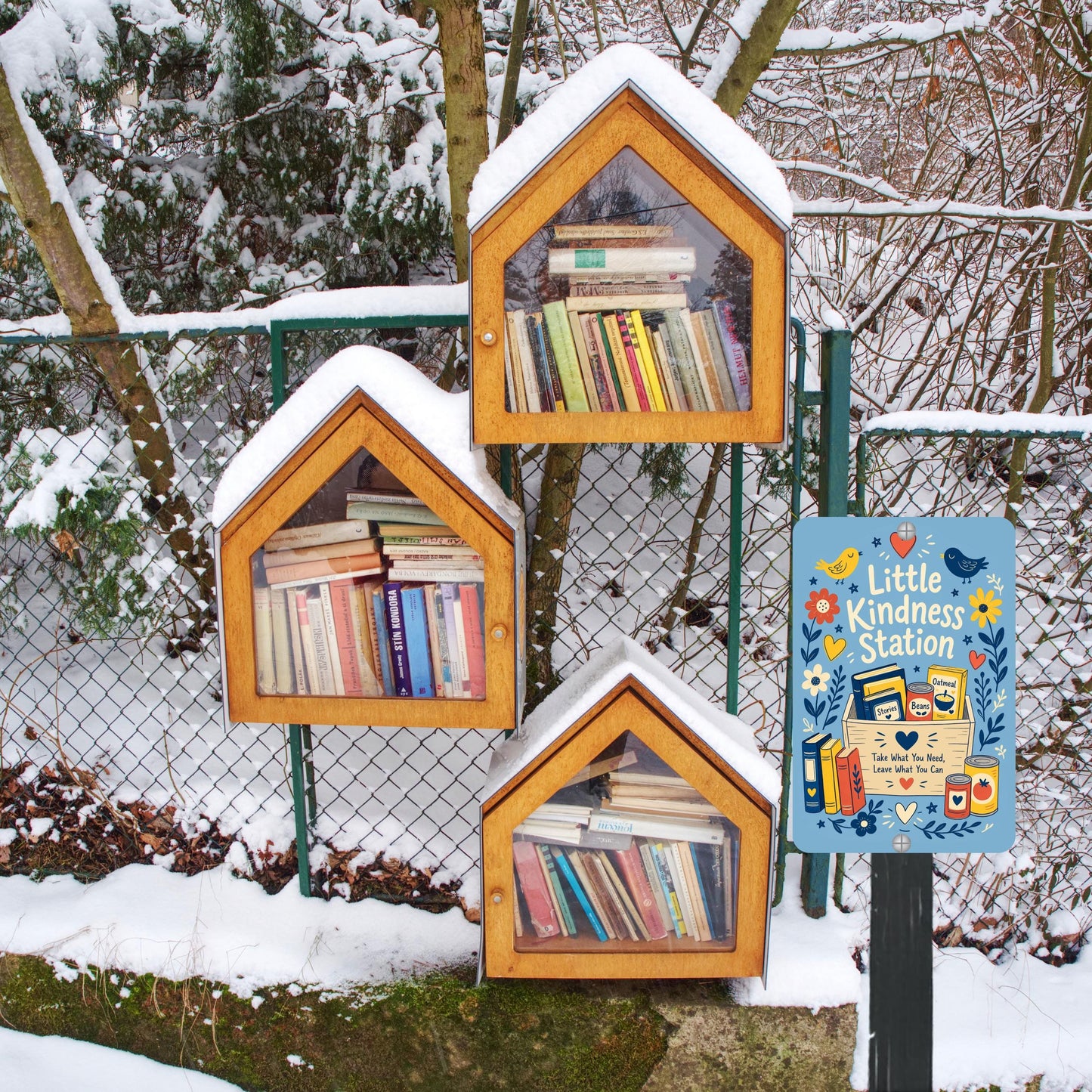 Little Kindness Station Metal Sign