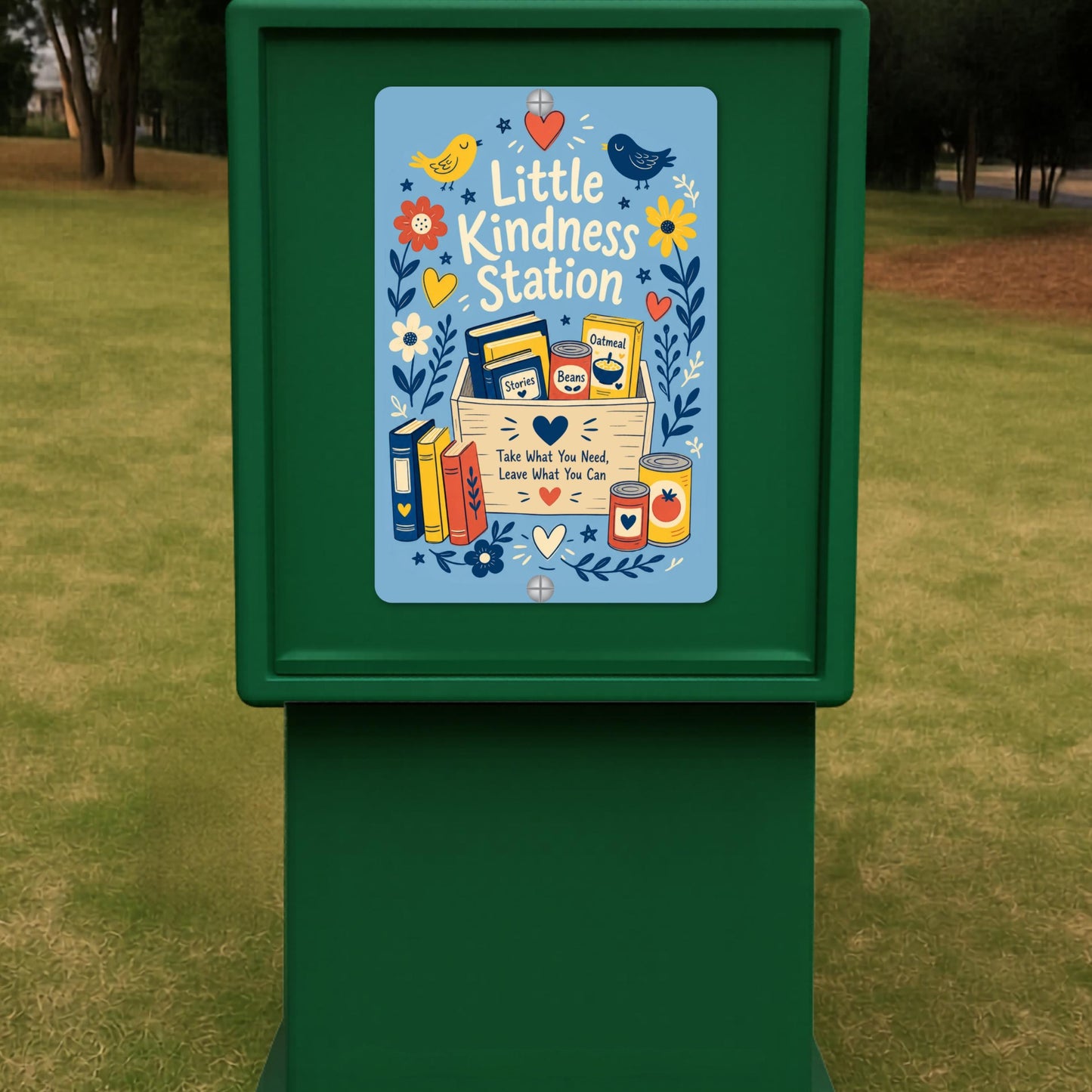 Little Kindness Station Metal Sign
