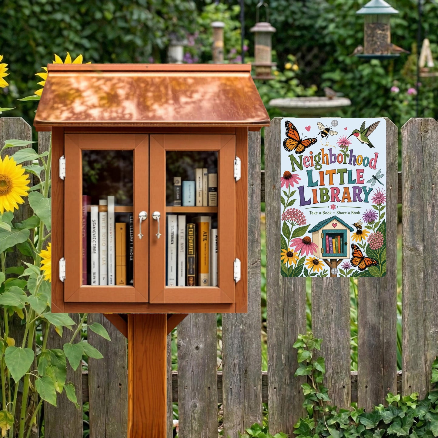 Neighborhood Library Sign