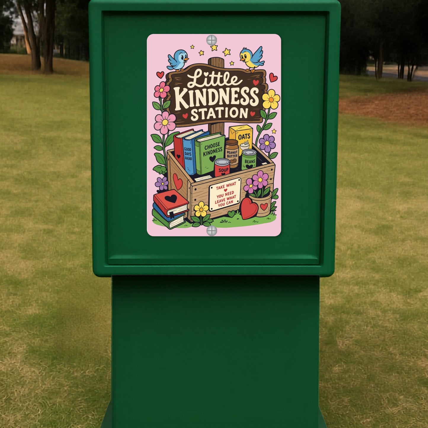 Kindness Station Metal Sign
