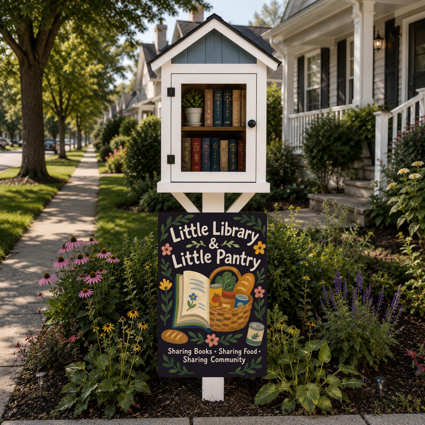 Library & Pantry Metal Sign