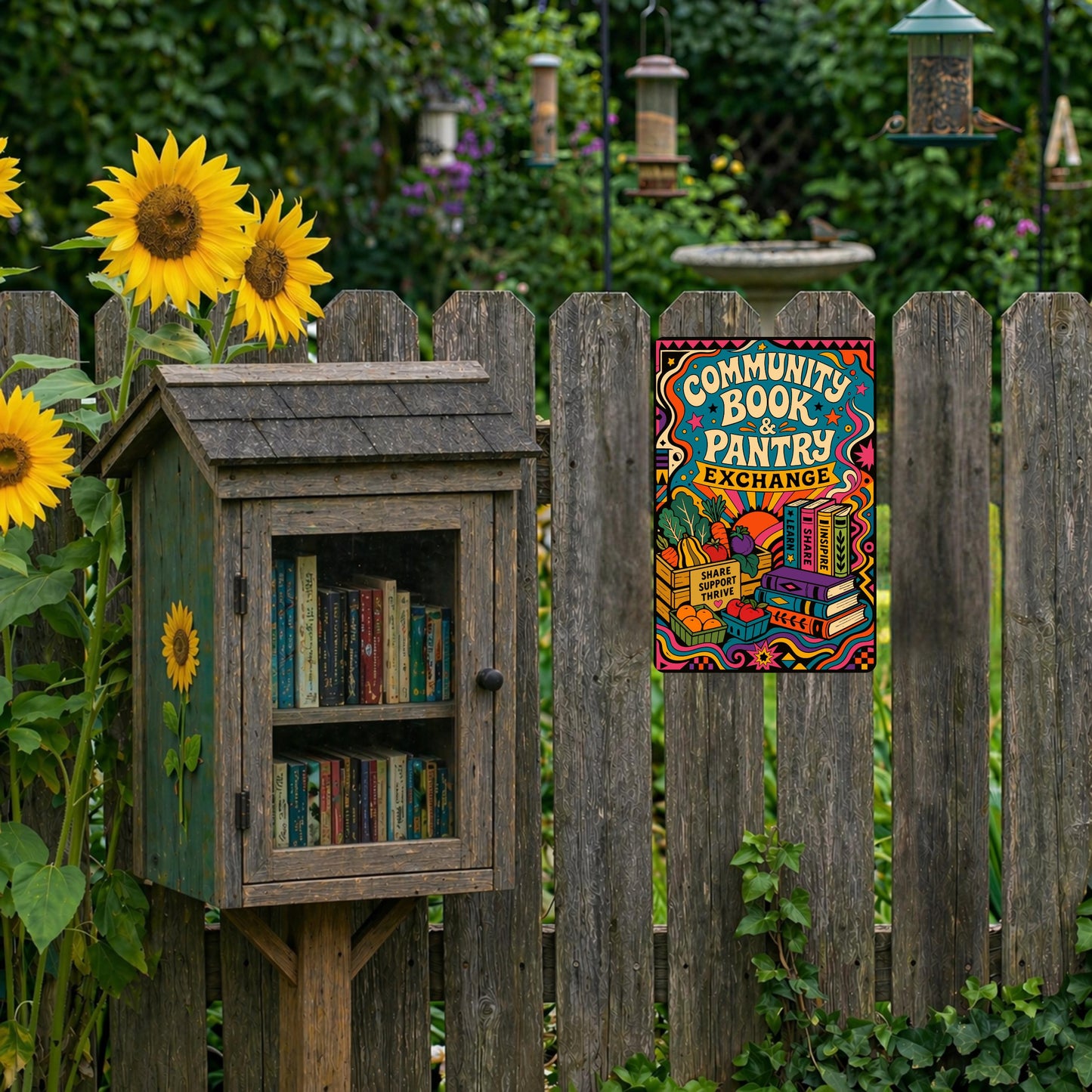 Community Book & Pantry Sign