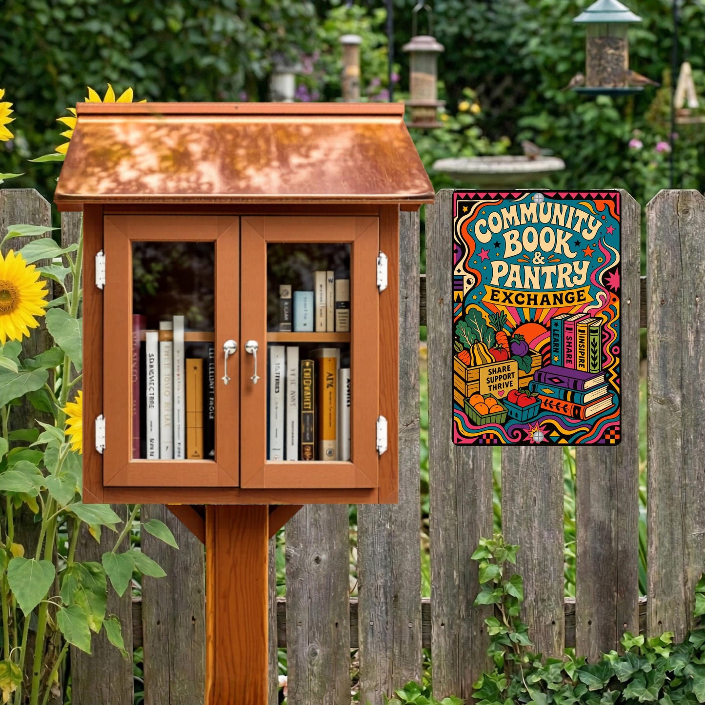 Community Book & Pantry Sign