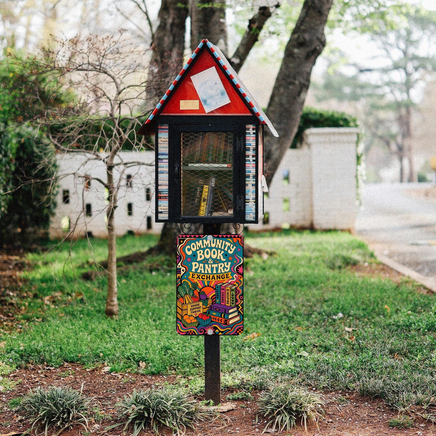 Community Book & Pantry Sign