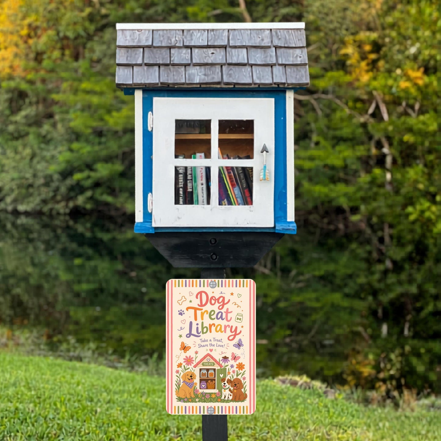 Dog Treat Library Metal Sign