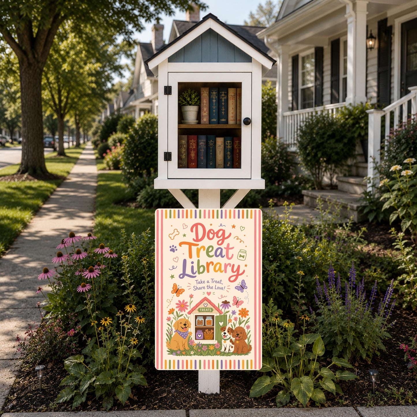 Dog Treat Library Metal Sign