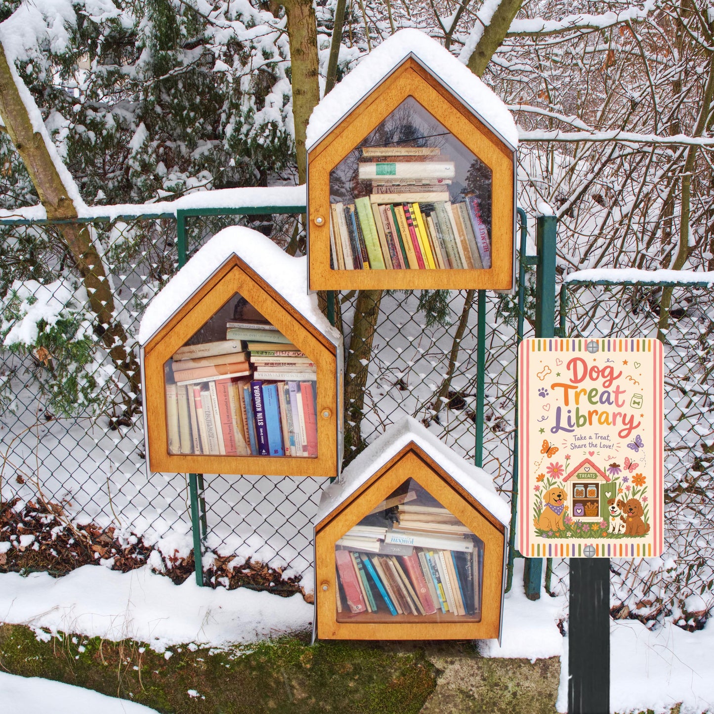 Dog Treat Library Metal Sign