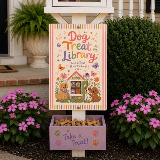 Dog Treat Library Metal Sign