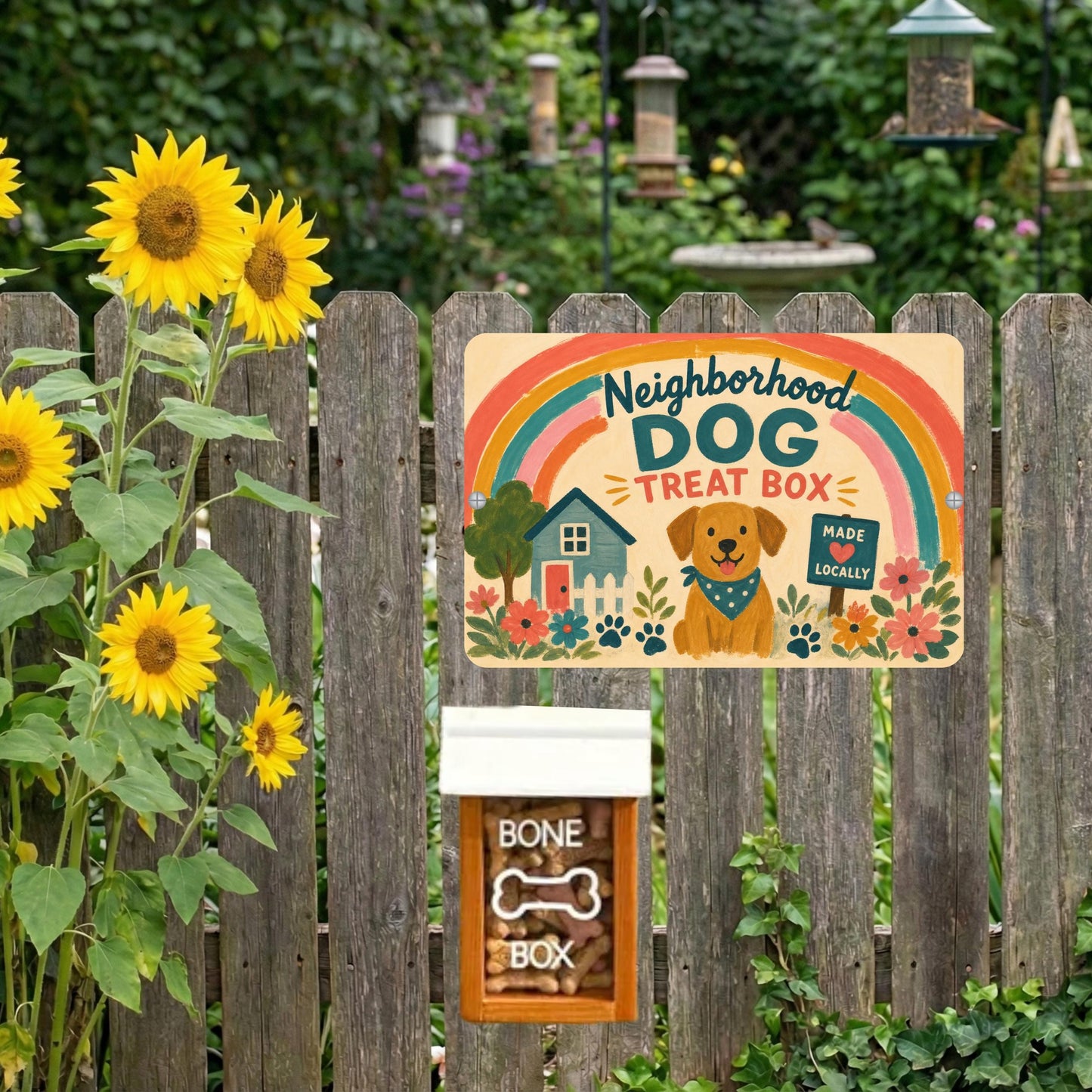 Dog Treat Box Metal Sign