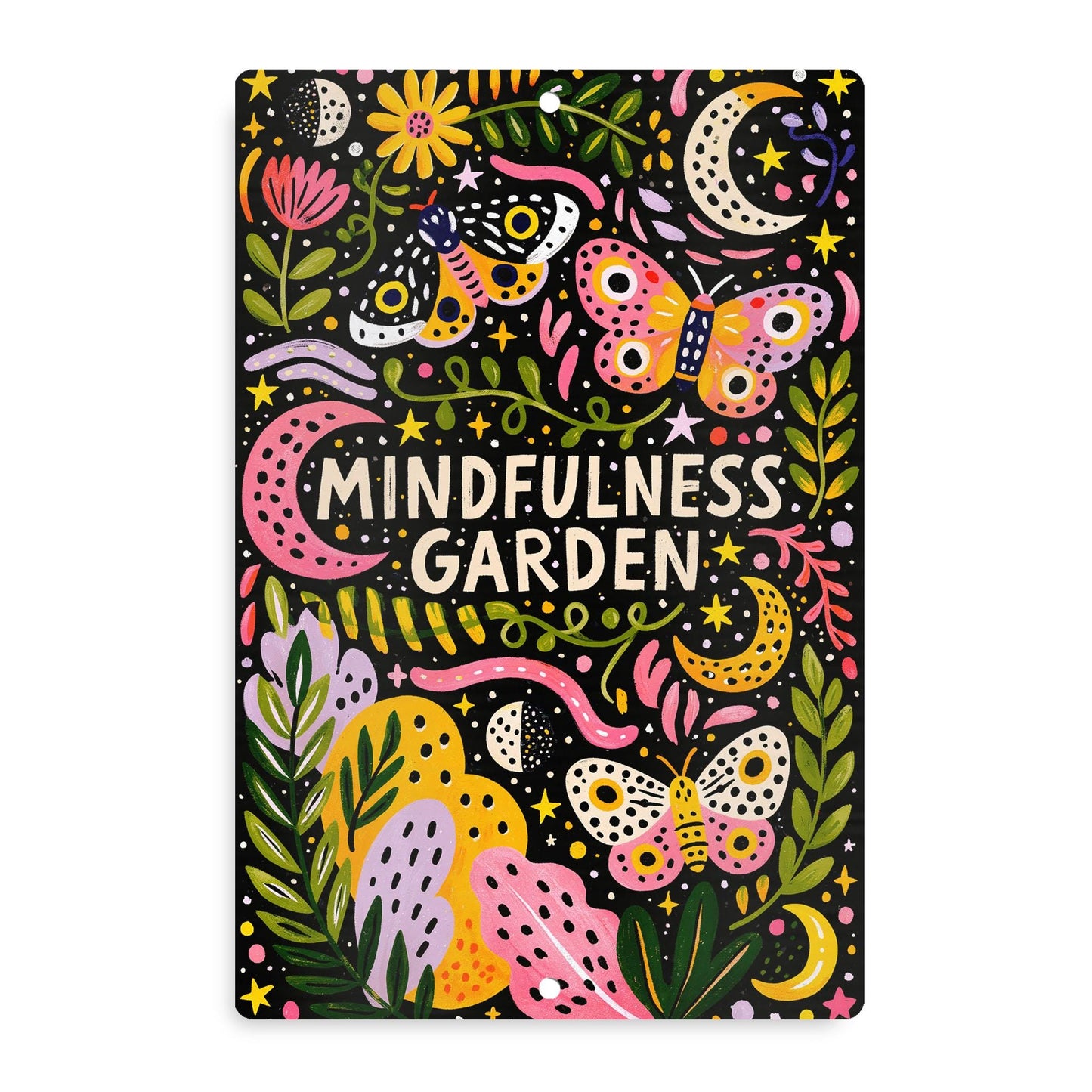 Mindfulness Garden Metal Sign