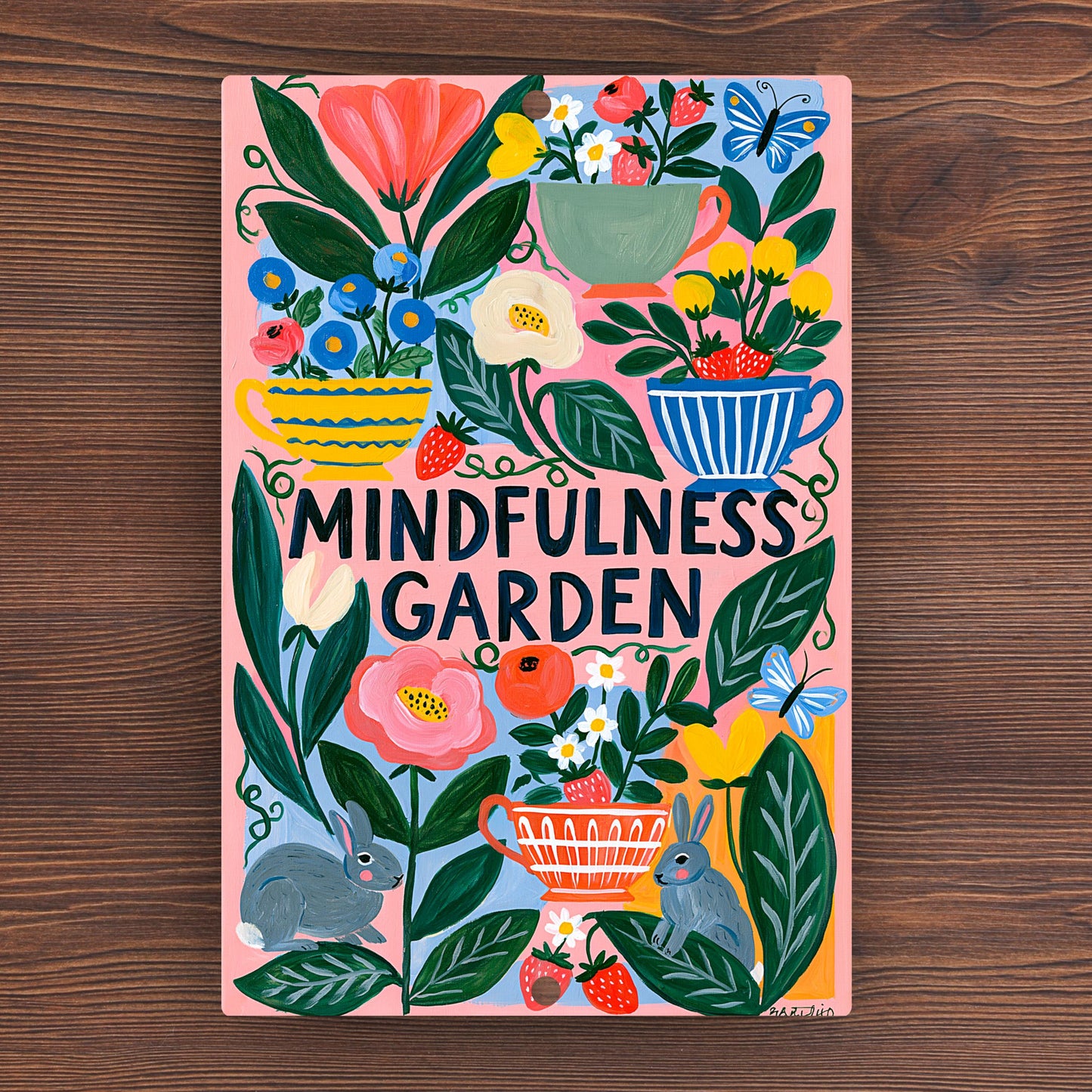 Mindfulness Garden Metal Sign
