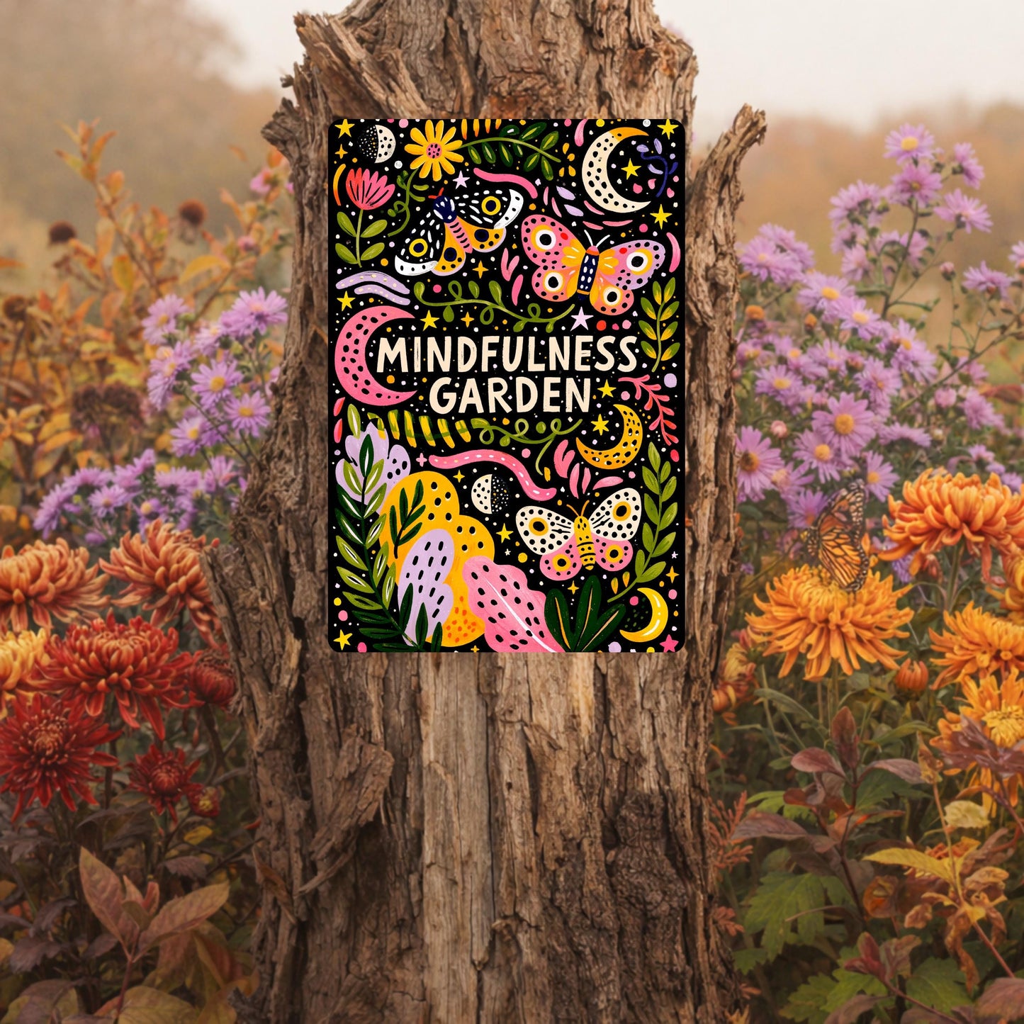 Mindfulness Garden Metal Sign