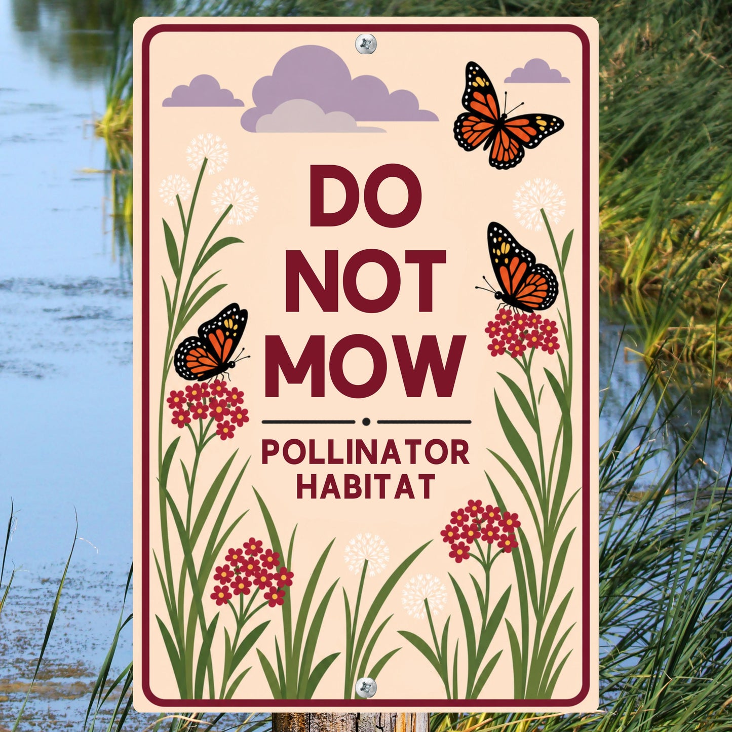 Do Not Mow Pollinator Habitat Sign