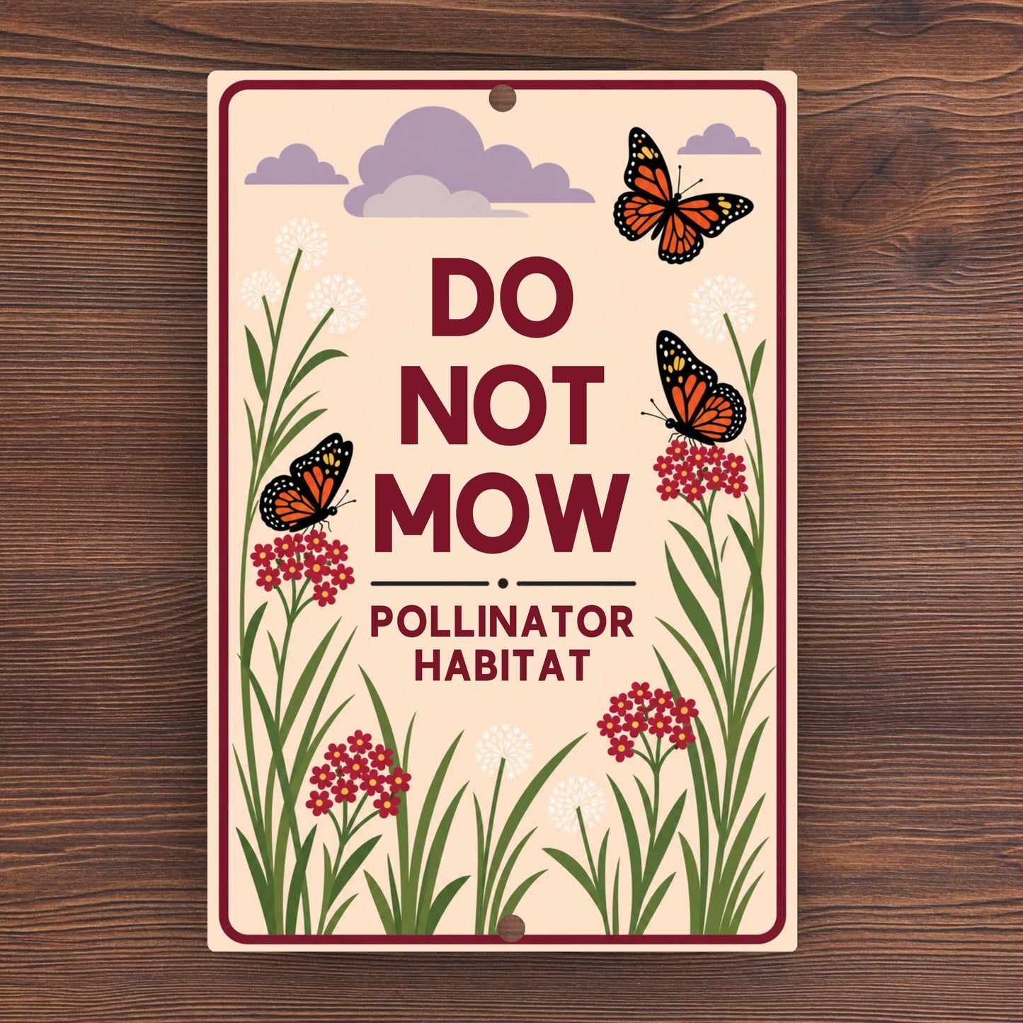 Do Not Mow Pollinator Habitat Sign