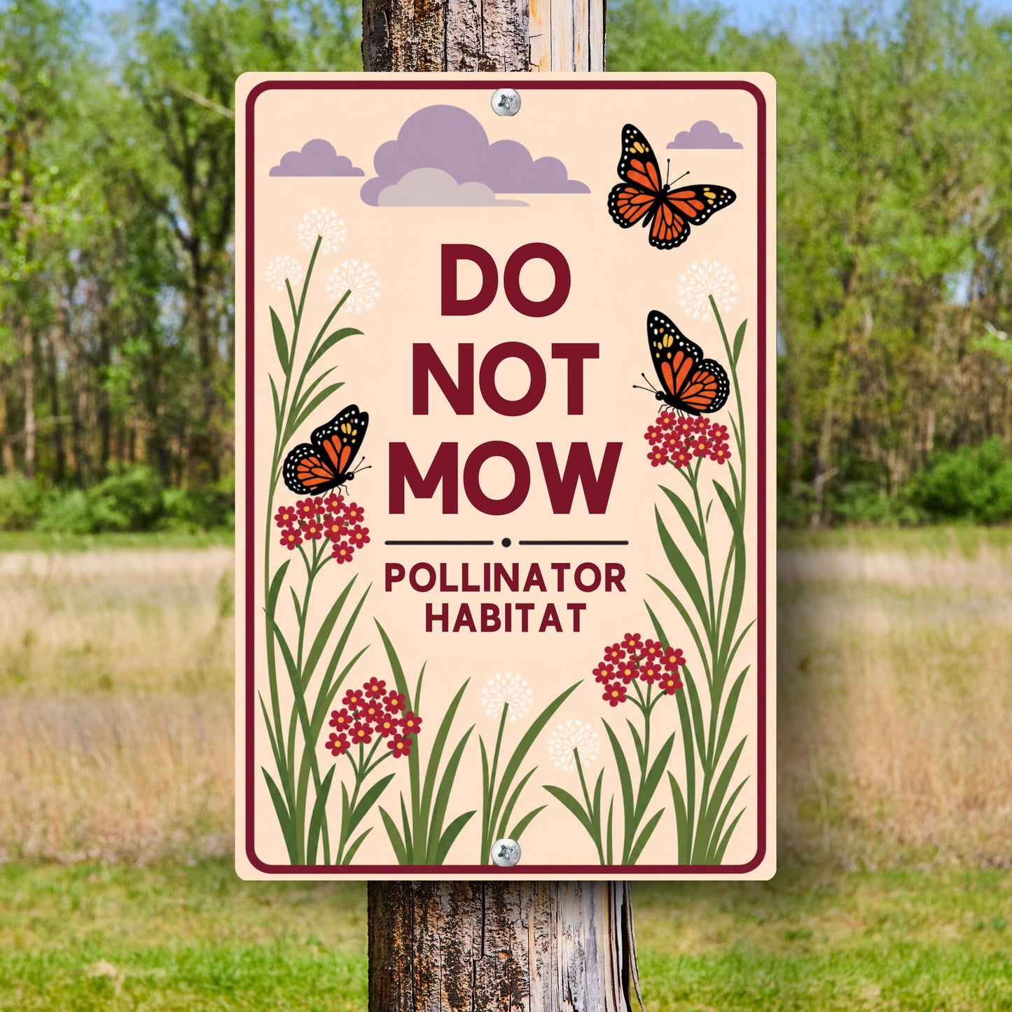 Do Not Mow Pollinator Habitat Sign