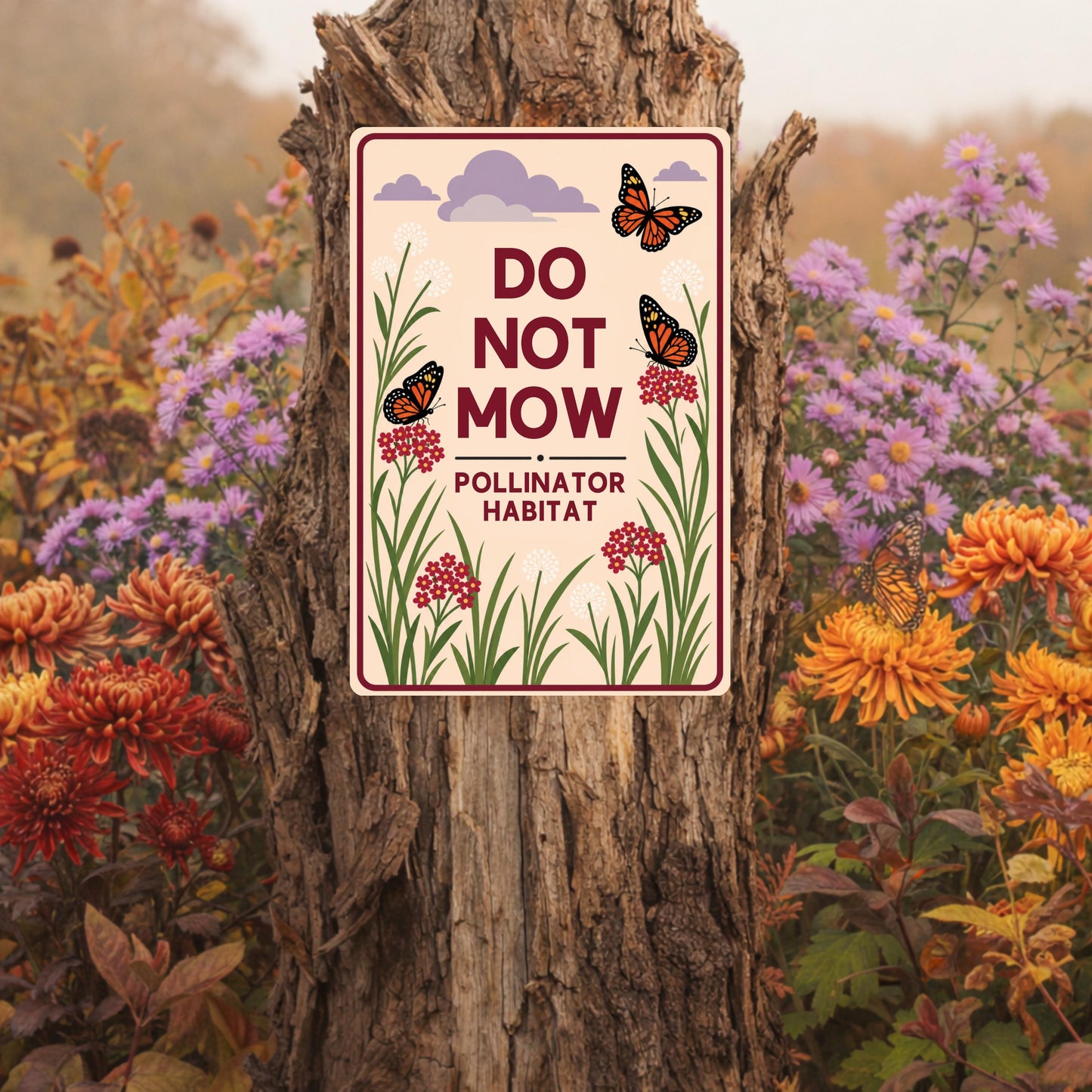 Do Not Mow Pollinator Habitat Sign