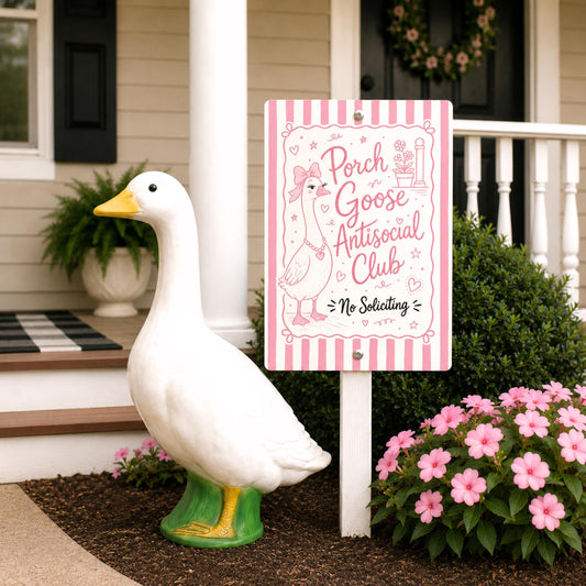 Coquette Goose No Soliciting Sign