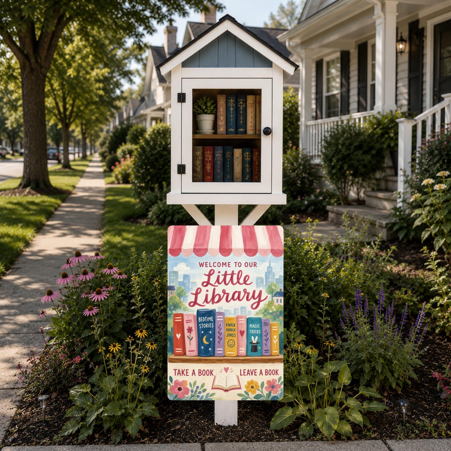 Welcome To Our Library Sign