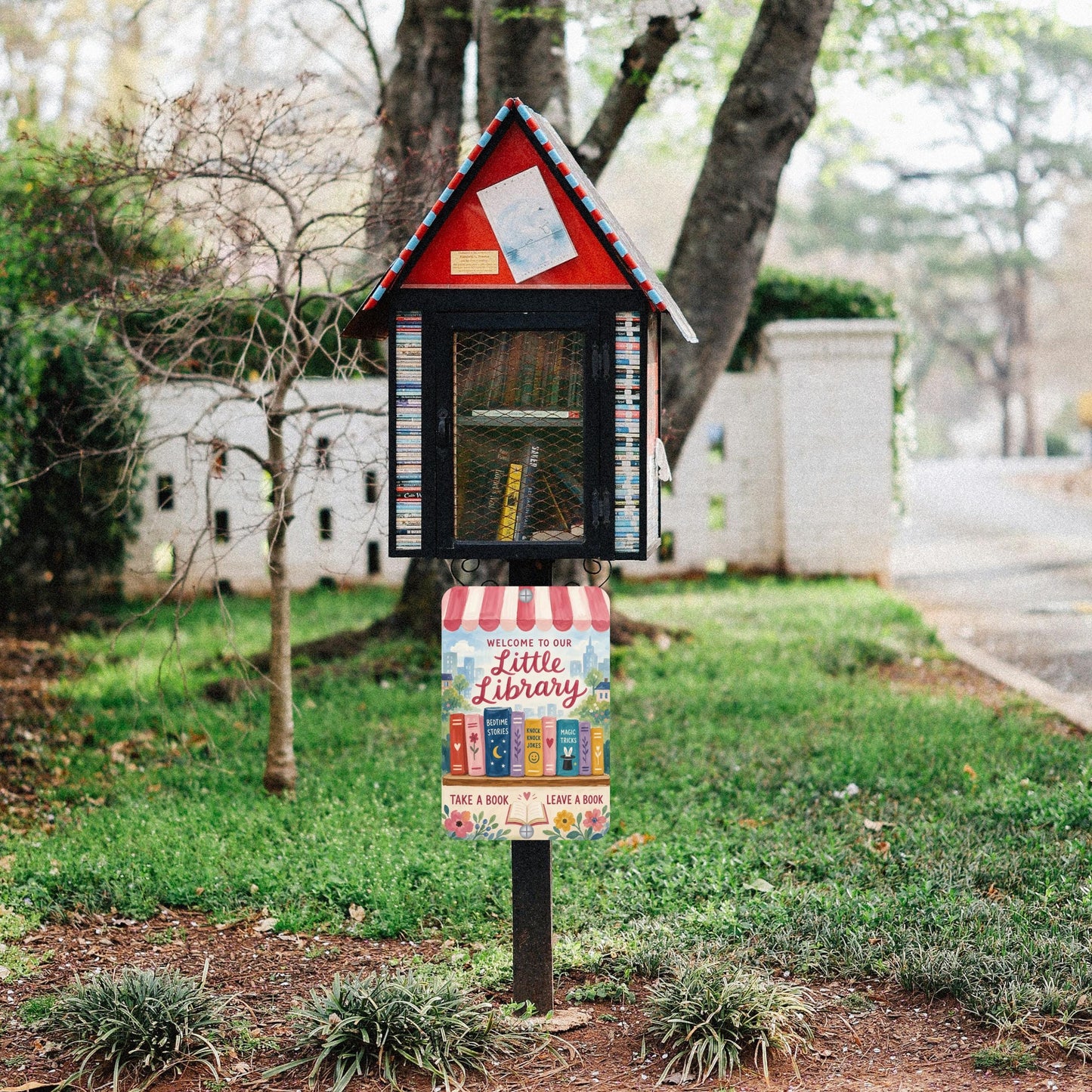 Welcome To Our Library Sign