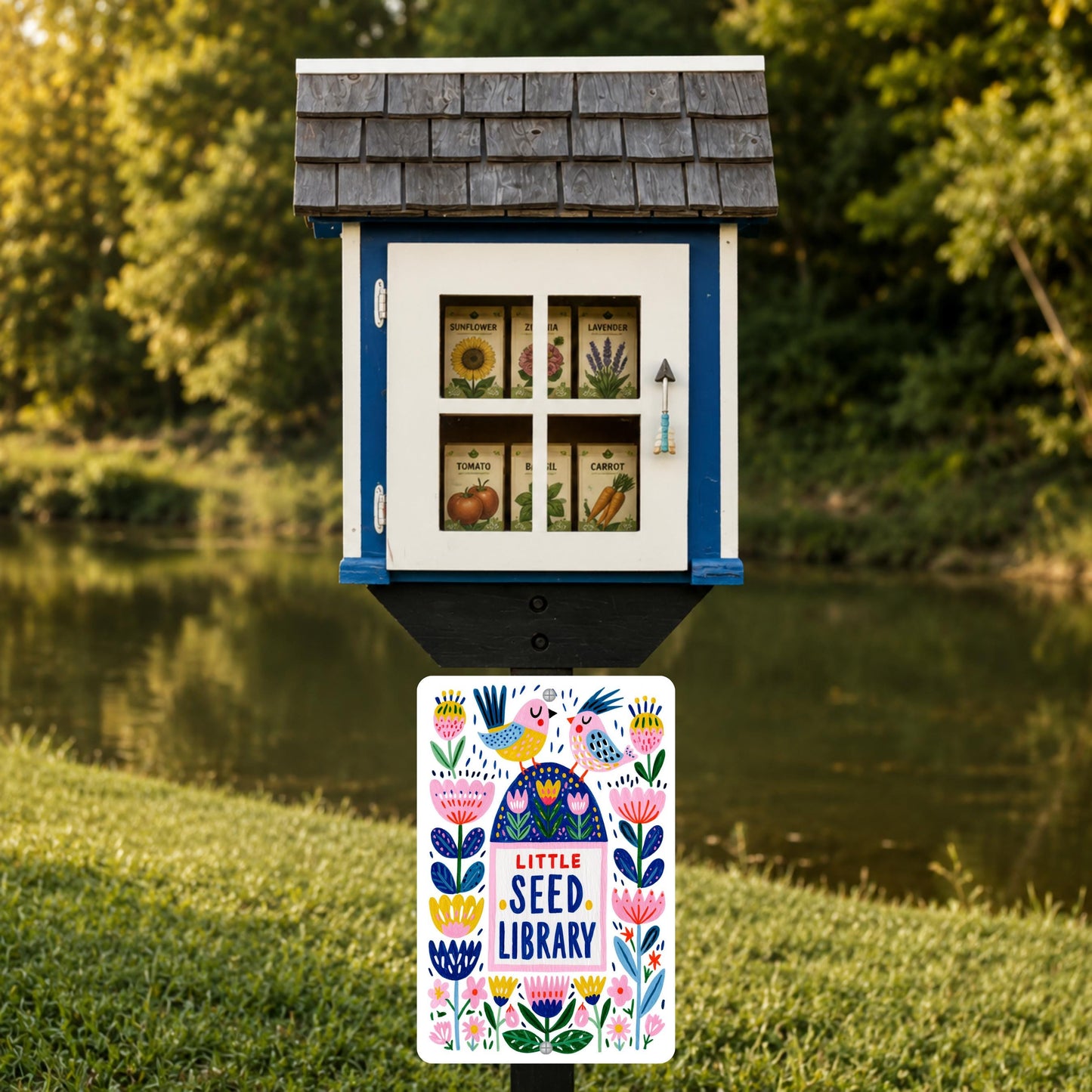 Little Seed Library Metal Sign
