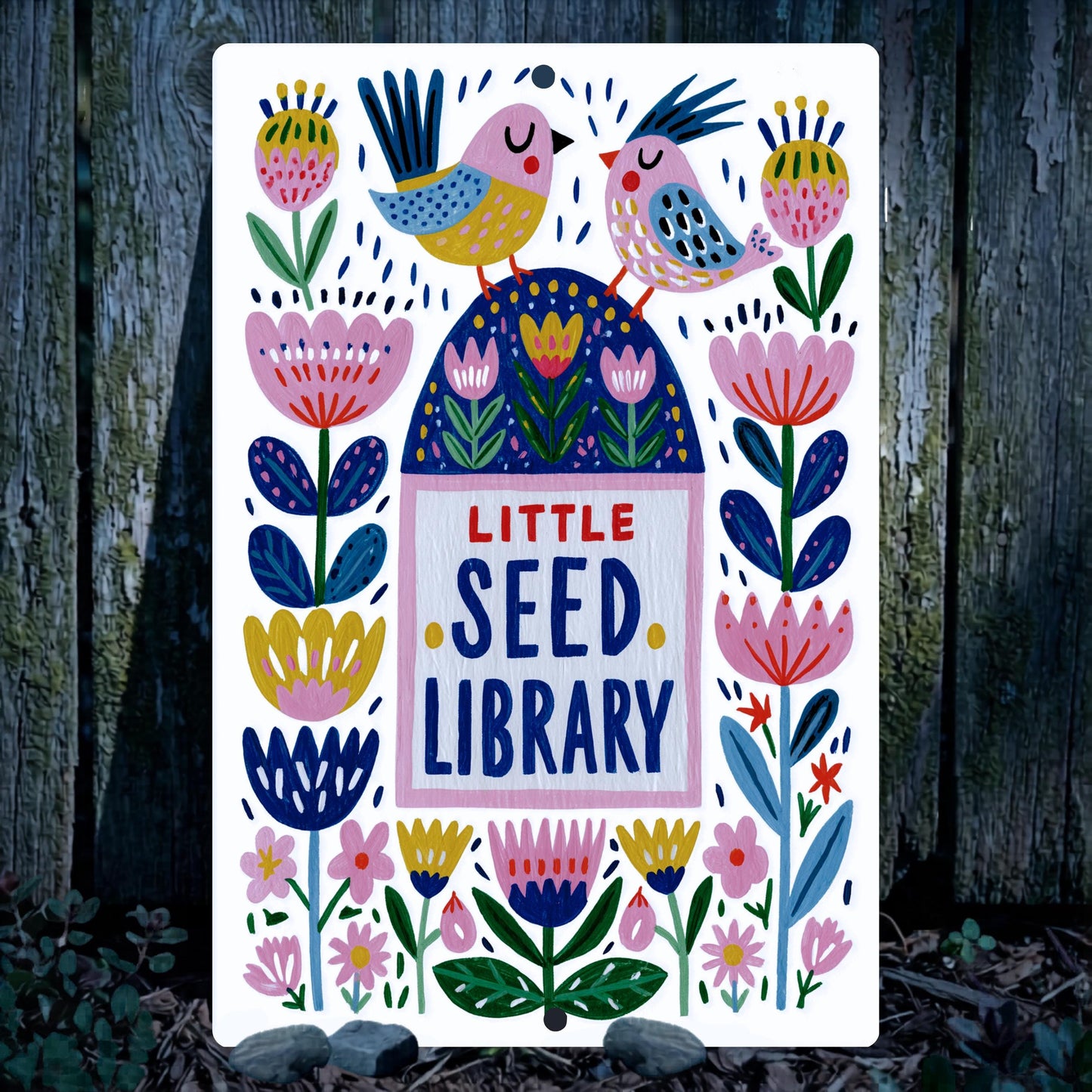 Little Seed Library Metal Sign