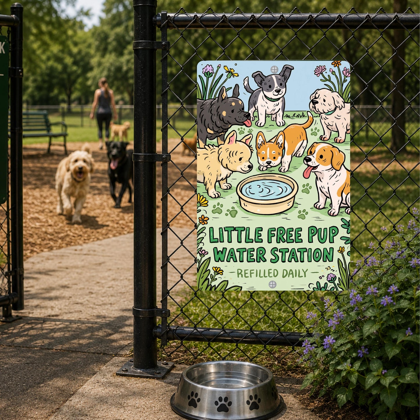 Dog Hydration Station Metal Sign