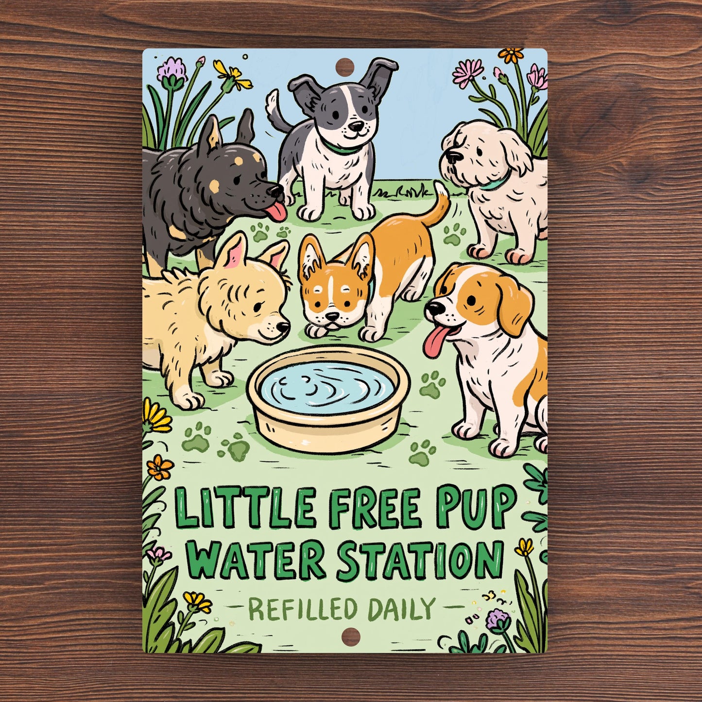 Dog Hydration Station Metal Sign