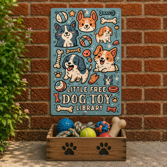 Little Free Dog Toys Sign