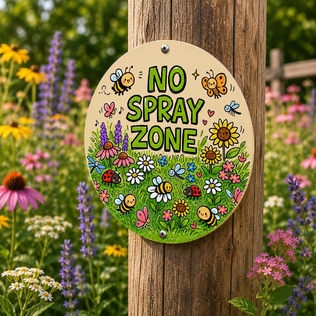 No Spray Zone Metal Sign
